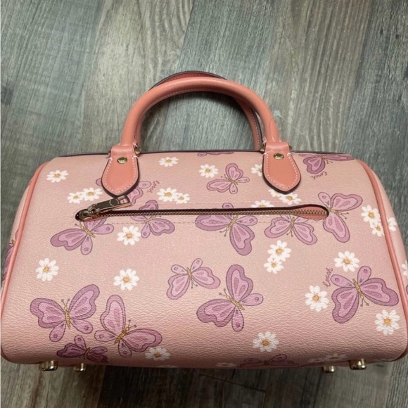 NEW Rowan COACH Satchel With Lovely. Butterfly Print - Picture 6 of 11